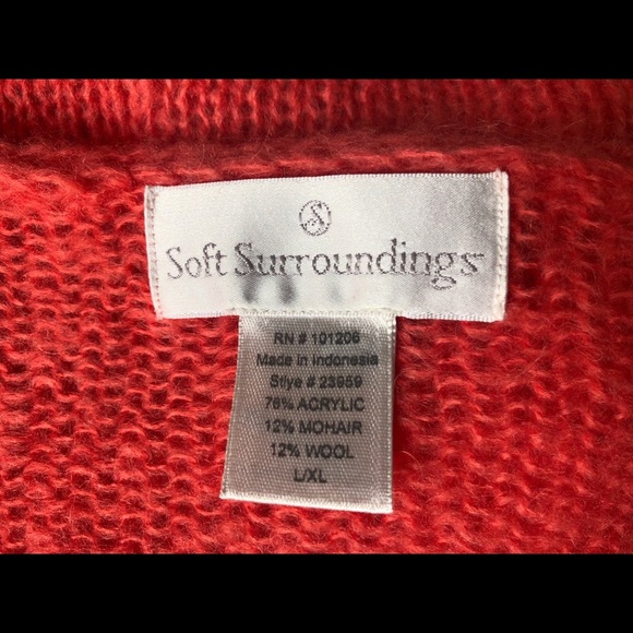 Soft Surroundings Tie Front Cardigan Soft Wool
Mohair Cable Knit Sweater Size L - Picture 5 of 5